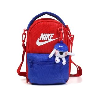 【NIKE 耐吉】肩揹包 Patch 兒童款 紅 藍 側揹包 午餐包 隨行包 小包 包包 童包(NY2523001GS-002)