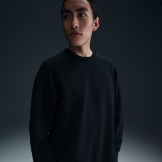 【NIKE 耐吉】圓領套頭衫 長袖上衣 休閒 Dri-FIT 男 AS M NK DF 24.7 IS CREW 黑色(HQ6965010)