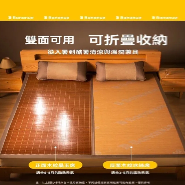 【半弦月旗艦店】無毛刺 晶鈺竹席 1.8*2m(竹席 涼席 冰絲涼席 折疊涼席 草席 床墊 藤席 預購15天)