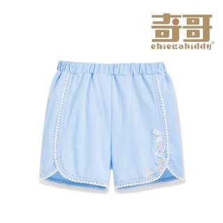 【奇哥】比得兔 女童裝 輕快比得俏皮蕾絲短褲-吸濕排汗+抗UV(6-8歲 防曬)