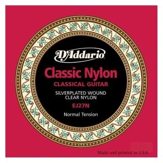 【D’Addario】古典吉他弦 EJ27N CLASSIC STRINGS 尼龍弦 中張力 學生級(原廠公司貨 商品保固有保障)