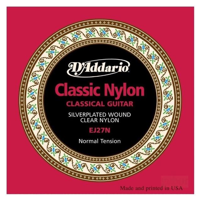 【D’Addario】古典吉他弦 EJ27N CLASSIC STRINGS 尼龍弦 中張力 學生級(原廠公司貨 商品保固有保障)