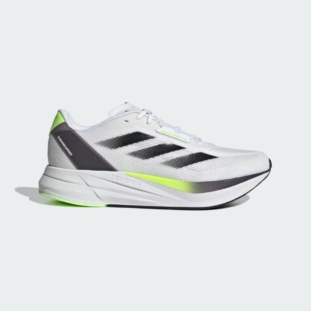 【adidas 愛迪達】Duramo Speed M 男 慢跑鞋 運動 訓練 路跑 中距離 跑鞋 緩震 白 螢黃(ID8356)