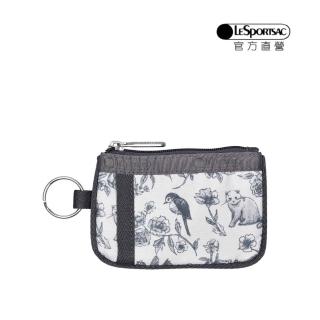 【LeSportsac官方直營】輕量尼龍 卡片零錢包(4009 貓鳥嬉春)