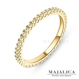 【Majalica】純銀戒指．金色線戒．新年禮物(B款黃鋯)