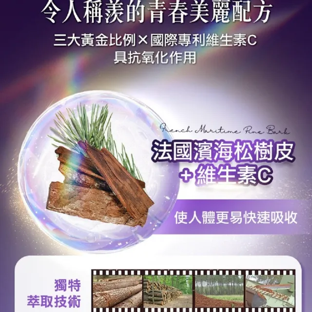 【ALLRE 歐瑞生醫】法國松樹皮時光膠囊 1入組(30粒/袋/促進膠原蛋白形成/抗氧化)