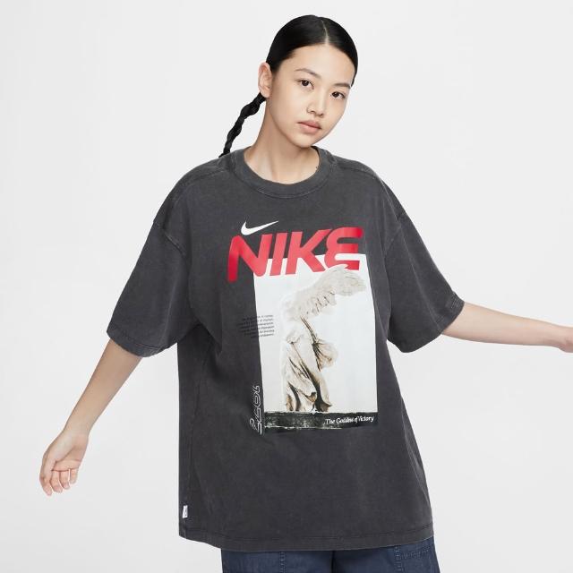 【NIKE 耐吉】短袖上衣 女 運動 AS W NSW SS TEE LBR OS GCEL 灰黑 HF6292-060