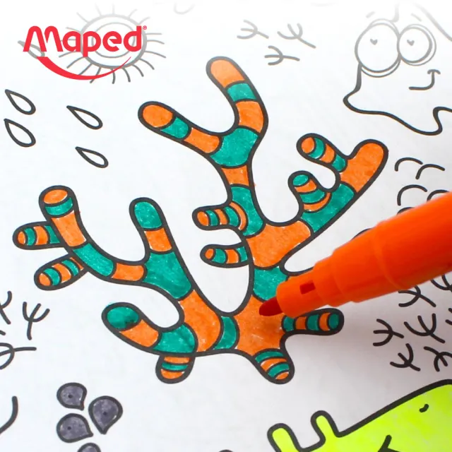 【法國Maped】大嘴魚細頭彩色筆18色