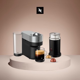 【Nespresso】臻選厚萃Vertuo POP+膠囊咖啡機奶泡機組合(瑞士頂級咖啡品牌)