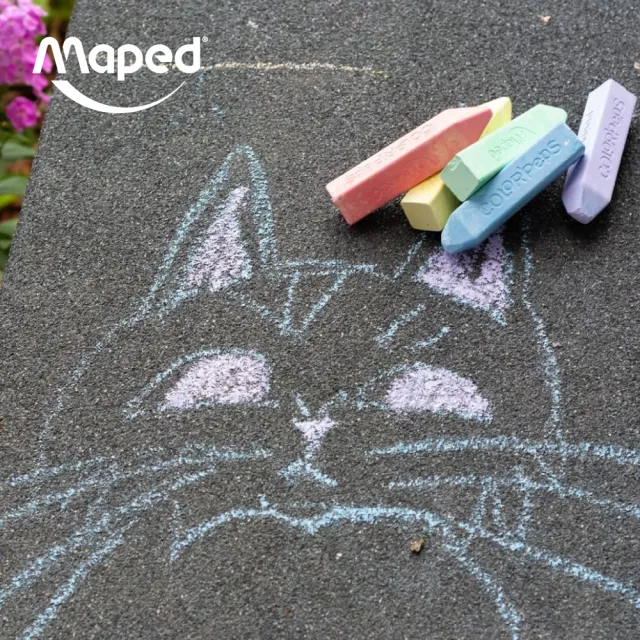 【法國Maped】彩虹胖粉筆6色