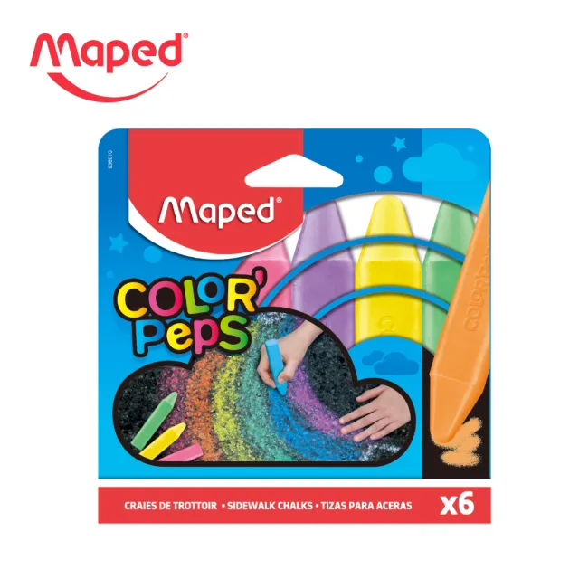 【法國Maped】彩虹胖粉筆6色