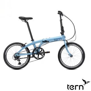 【Tern】Link A7 20吋V夾7速鋁合金折疊腳踏車-灰藍底藍標(小折 通勤車)