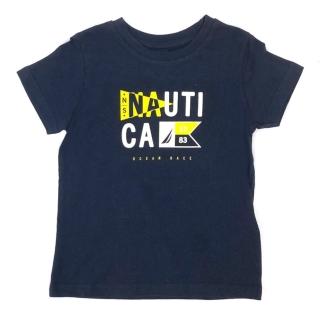 【NAUTICA KIDS】小男童深藍旗幟印花T恤 3-7歲(Nautica kids T恤 小男童尺寸)