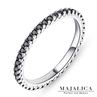 【Majalica】純銀戒指．線戒．防小人．新年禮物(K款黑色款)