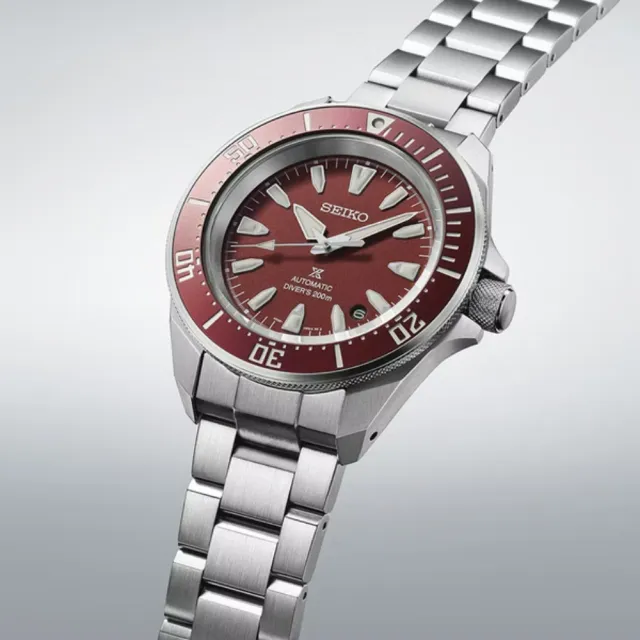 【SEIKO 精工】PROSPEX 武士款 防水200米潛水機械錶-紅/41.7mm(SRPL11K1/4R35-06K0R)