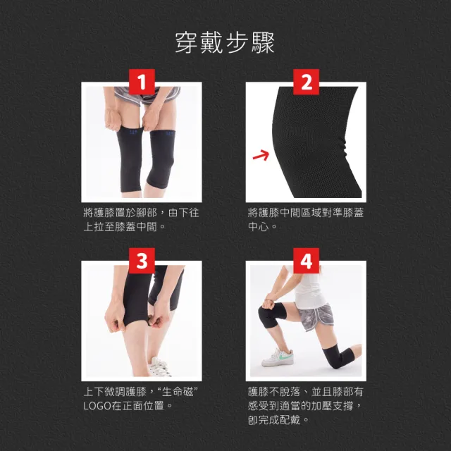 【旭】日本旭川生命磁醫療級石墨烯 壓縮護膝套1雙入(超奈米石墨烯高效傳導 台灣製)