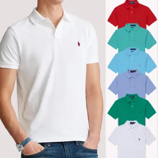 【RALPH LAUREN】RL POLO 經典刺繡小馬短袖Polo衫 上衣-多色組合(CUSTOM SLIM FIT/平輸品/)