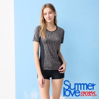 【Summer Love 夏之戀】大女短袖長版二件式泳衣(S25712)