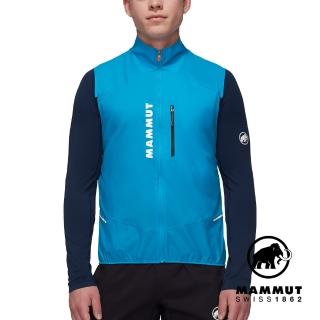 【Mammut 長毛象官方直營】Aenergy TR WB Hybrid Vest Men 極輕防風越野背心 冰川藍/黑 男款 #1012-00611