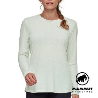 【Mammut 長毛象官方直營】Massone Light LS W 輕量舒適長袖上衣 鼠尾草銀綠 女款 #1016-01620