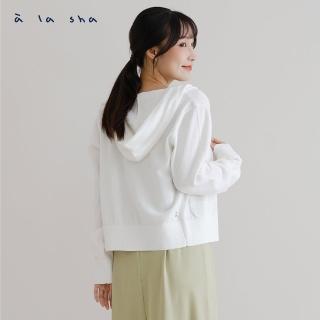【a la sha】阿財連帽長袖針織外套