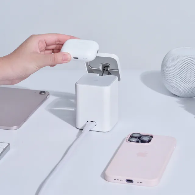 【ADAM 亞果元素】Mag 4 GaN 30W 四合一電源供應器(無線/Magsafe)