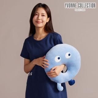 【YVONNE 以旺傢飾】睛睛圓形抱枕-海島藍