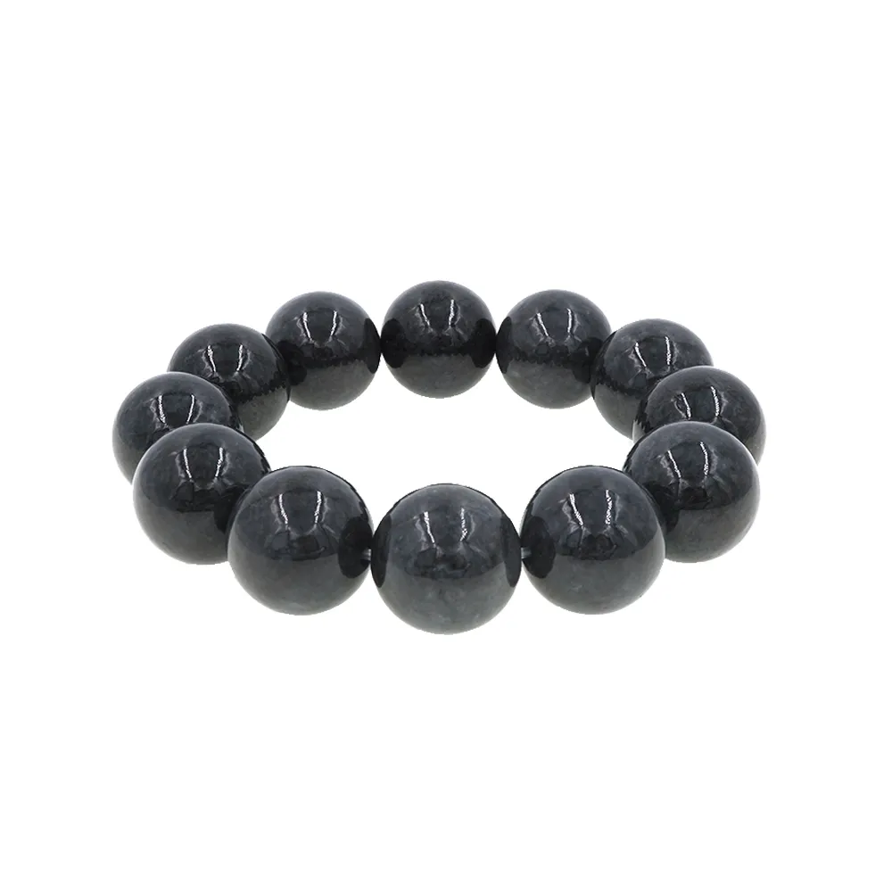 【喜緣玉品】天然翡翠玉石 烏雞翡翠 霸氣 手珠(直)