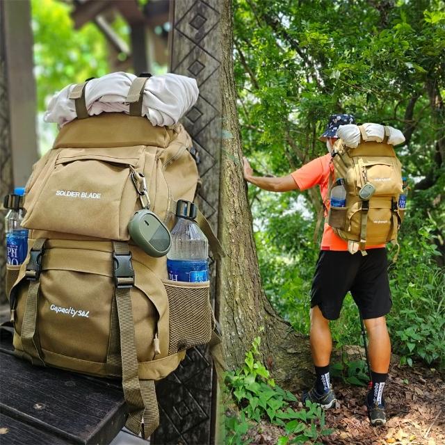 【May Shop】環島登山 分層獨立鞋艙 自助旅遊 露營野外 防潑水後背包