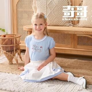 【奇哥】比得兔 女童裝 夏日比得可愛蝴蝶結純棉短裙(2-4歲)