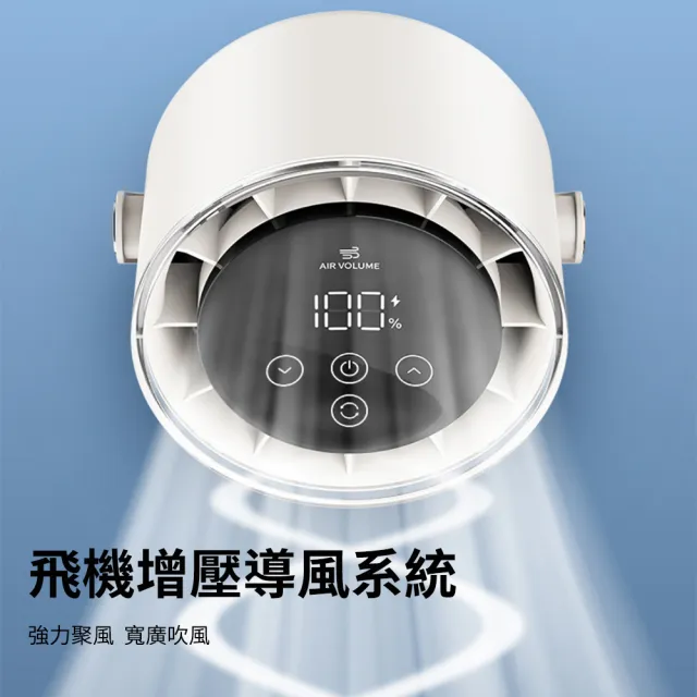 【Dycoo】智能數顯100檔夾式電風扇 大電量靜音循環桌扇 辦公室掛壁桌面風扇 嬰兒推車風扇 充電立扇/桌夾扇