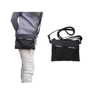 【SNOW.bagshop】斜側包小容量簡易扁包(進口科技防水包 尼龍布隨身物品男女適用)