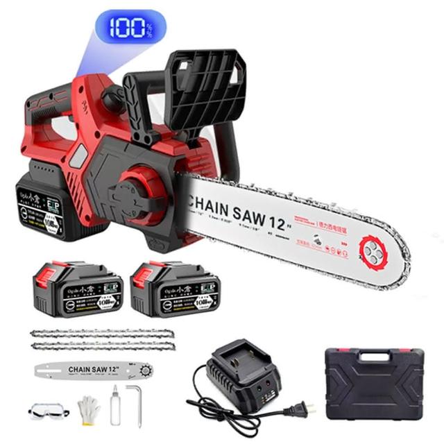 【Ogula 小倉】鏈鋸機 可鋸60公分 4280W大功率 12寸無刷鏈鋸（十節兩電）2鏈條(電鏈鋸/伐木鋸/電鋸)