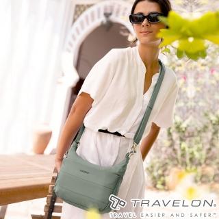 【Travelon】Roam防盜防割斜揹包(TL-43677綠/側揹包/RFID個資防竊取/出國旅遊/戶外休閒/日常)