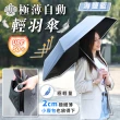 【JOJOGO】買一送一 極薄自動輕羽傘(自動傘 輕量傘 晴雨傘 黑膠傘 雨傘)