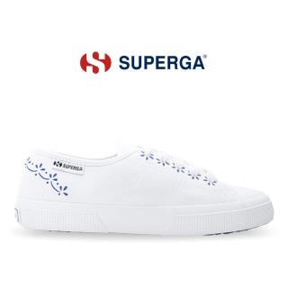 【SUPERGA】休閒鞋 女鞋 100週年限定款 3750 輕量系列 青花瓷 白藍陶瓷 S71473W-ACA