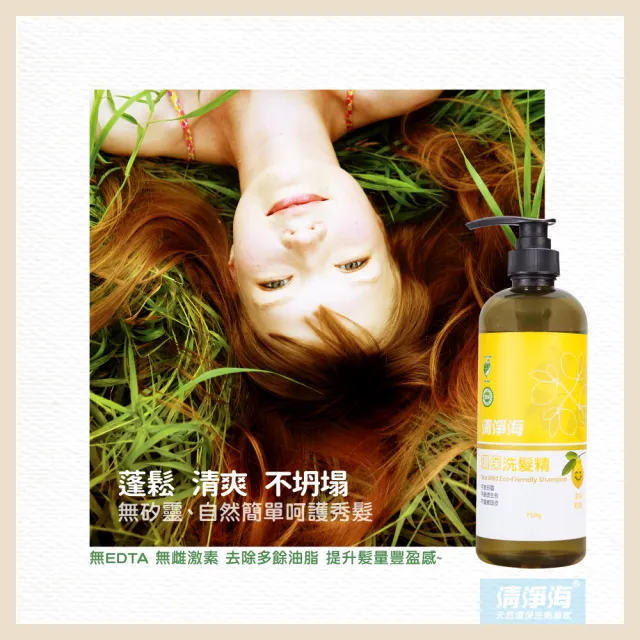【清淨海】環保洗髮精750g(無矽靈/頭皮清爽/蓬鬆髮/油頭必買/不含矽靈/頭皮控油)