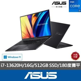 【ASUS 華碩】256G固態硬碟組★16吋i7輕薄筆電(Vivobook X1605VA/i7-13620H/16G/512G SSD/W11/16:10)