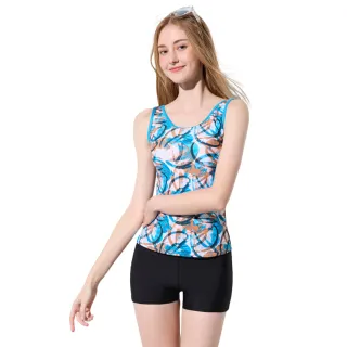 【Summer Love 夏之戀】大女長版二件式泳衣(S25718)