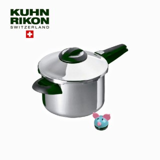 【瑞康屋Kuhn Rikon】瑞士首席單柄壓力鍋5L(搭UCOM 超萌粉彩豬計時器)