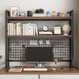 【Easy Life 家居館】網狀雙層書桌收納架-135CM(置物架 桌上型收納架 書架)