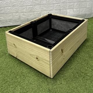 【田園樂】單層雙連南方松種植箱64cm*49cm*21cm(南方松木板質感升級UP)