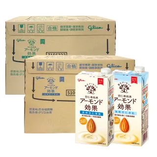 【Glico 格力高】官方直營 杏仁果效果杏仁果飲1000mlx6入/箱(無糖/原味任選)