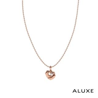 【ALUXE 亞立詩】10K金 鑽石項鍊 沉睡玫瑰 玫瑰金 迪士尼 睡美人系列 NNDS001