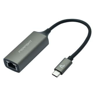 【PERFEKT】USB Type C轉RJ45 轉接網路線 1Gbps 1000Mbps 高速乙太網路筆電 手機 平板用 PT-53110