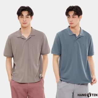 【Hang Ten】男裝-經典純棉素色短袖POLO衫(多色選)