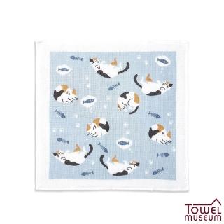 【Towel Museum 美術館】日本製今治『小魚之夢』小手巾(日本毛巾/今治毛巾/紗巾/吸水/快乾)