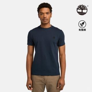 【Timberland 官方旗艦】男款深寶石藍休閒短袖T恤(A2EKJZ02)