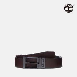 【Timberland 官方旗艦】男款棕色38MM 雙麵皮帶(A1CMN214)