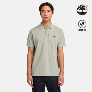 【Timberland 官方旗艦】男款灰色休閒短袖POLO衫(A6943052)
